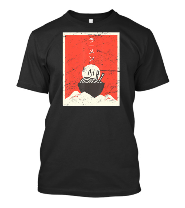 Vintage Japanese Ramen Anime Retro Style Kanji T-Shirt