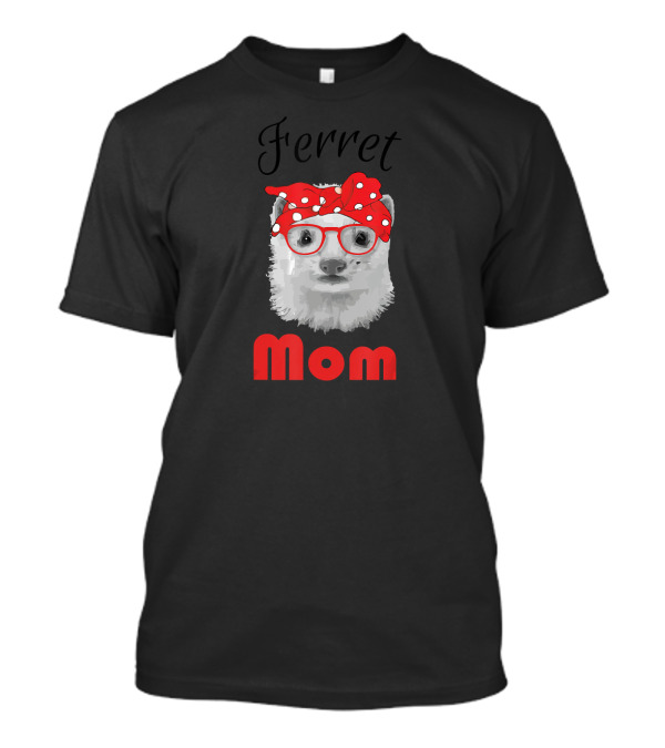 Ferret Mom Vintage Retro Cute Ferret With Bandana T-Shirt