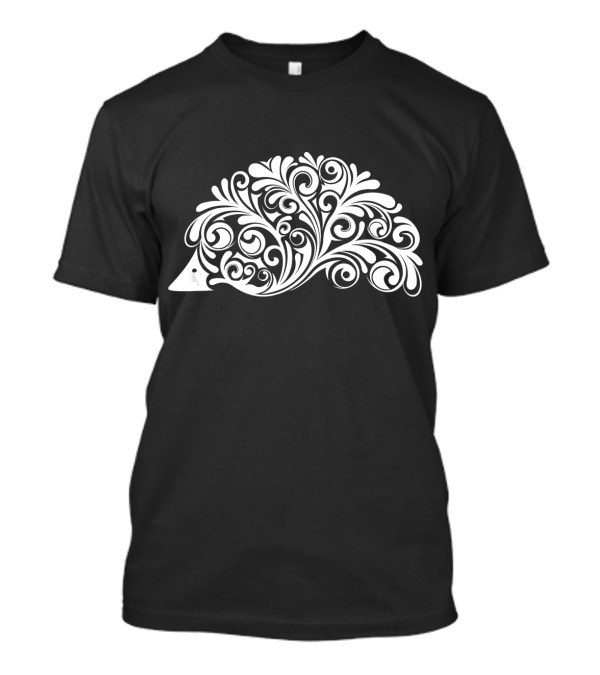 Whimsical Hedgehog Funny Hedgehog Anim Swirl T-Shirt