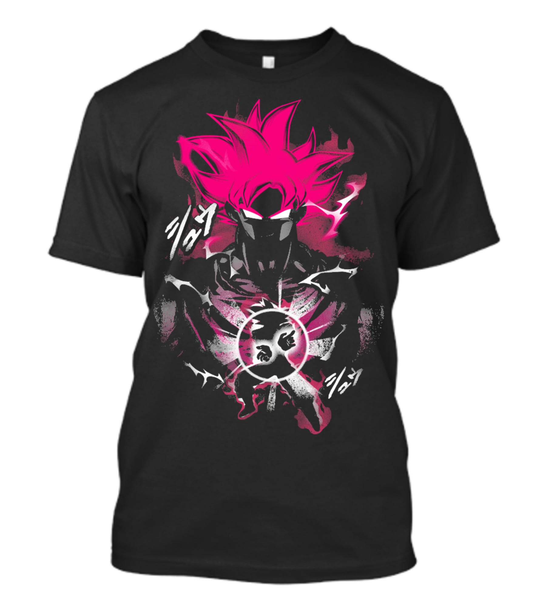 Attack Of The Saiyan Pink Hair Power Energy Aura T-Shirt
