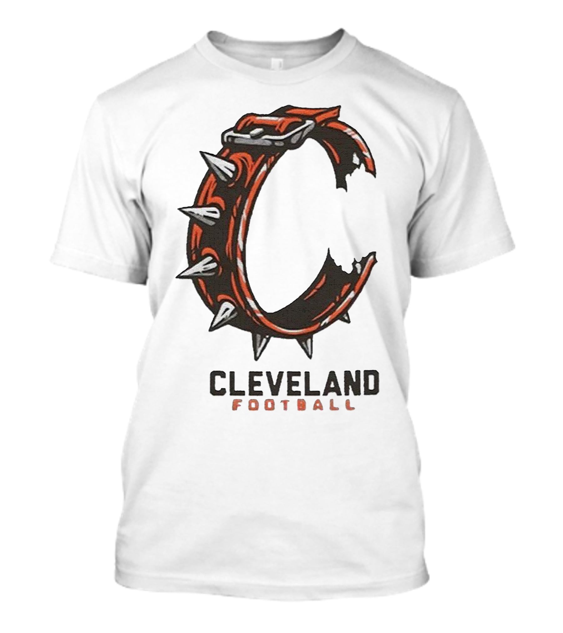 Cleveland Football Spiked Collar C T-Shirt