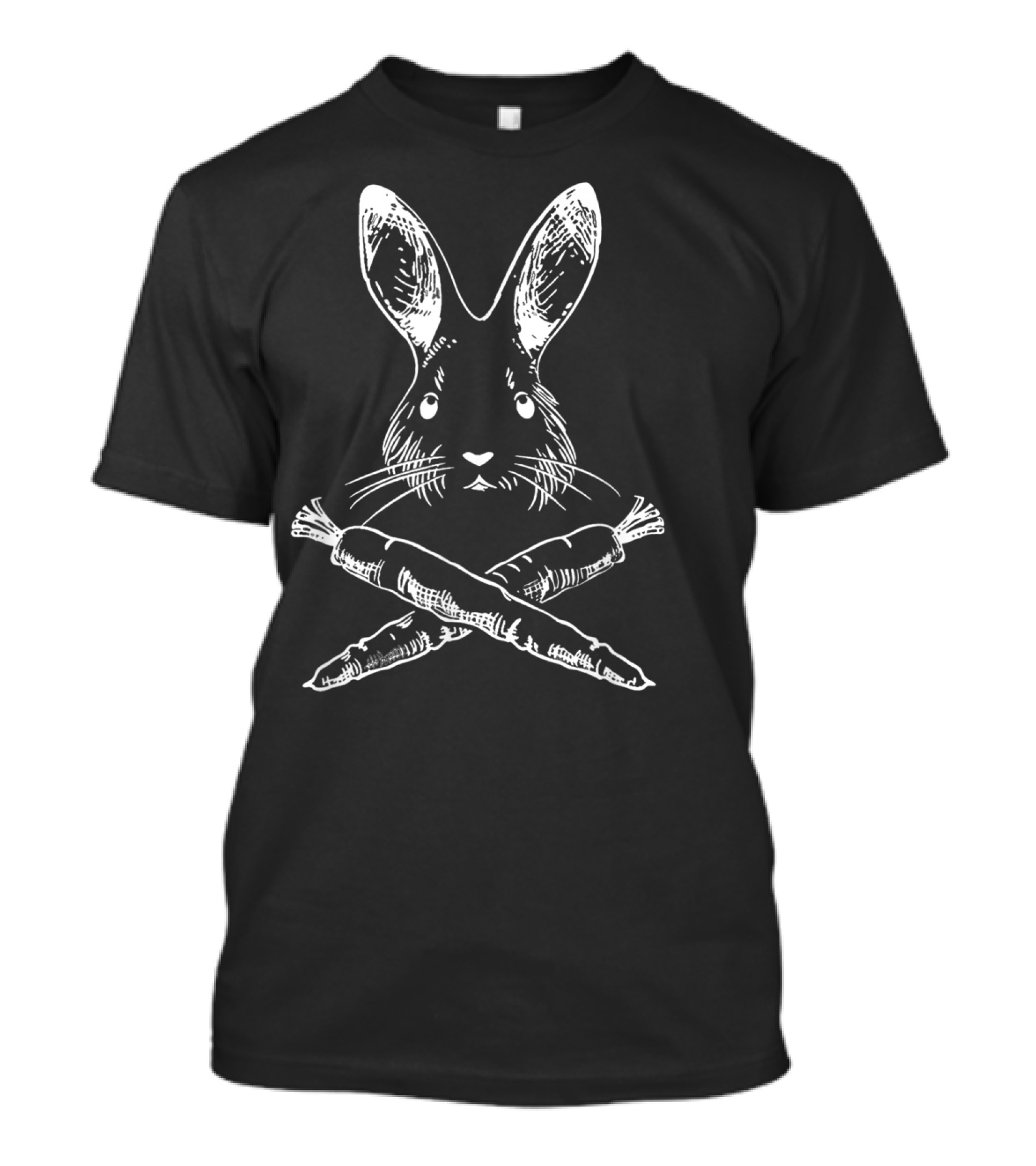 Easter Funny Jolly Roger Bunny Skull Crossbones Carrot Egg T-Shirt