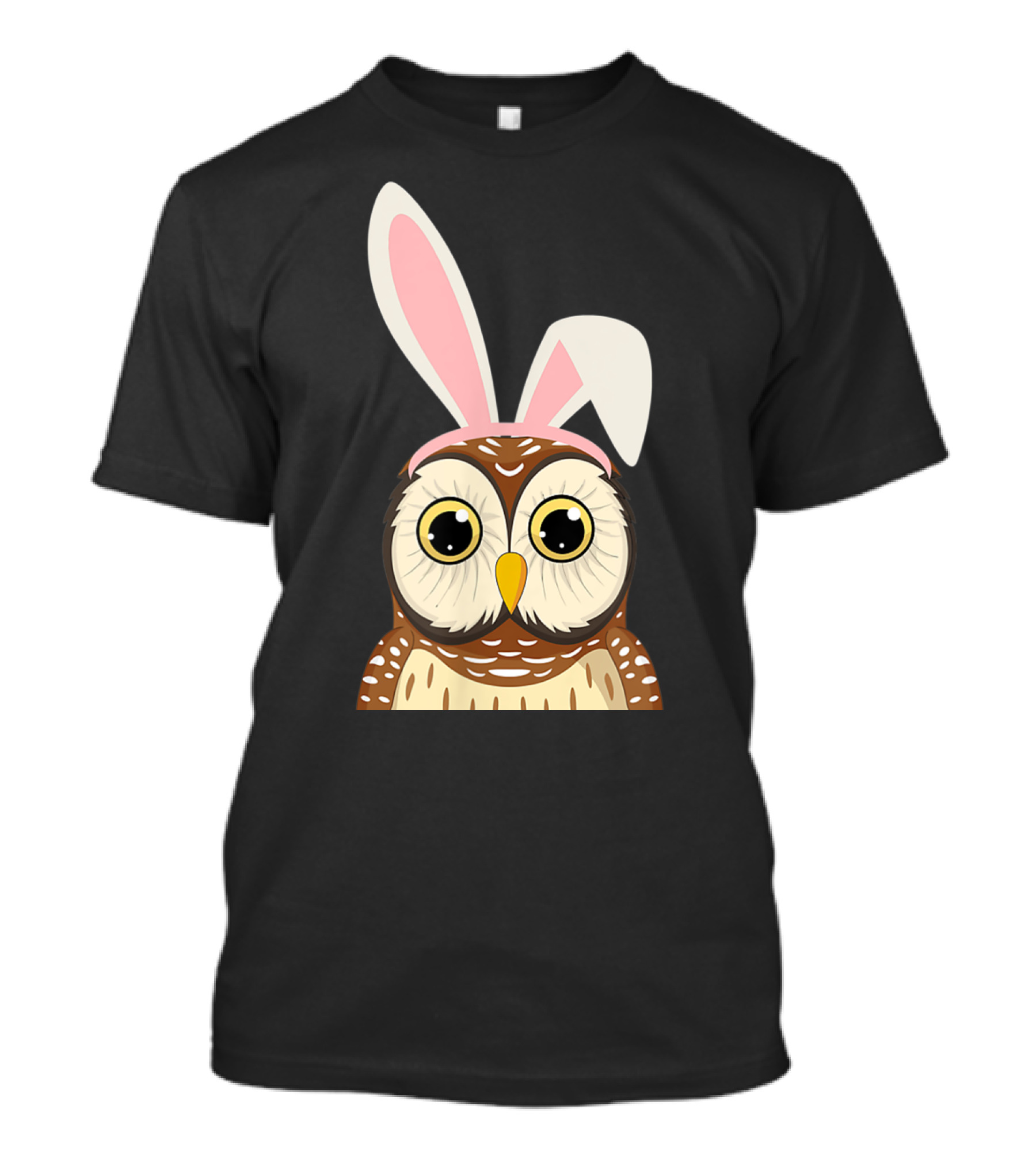 Funny Owl Bunny Ear Easter Egg Hunting Rabbit Day T-Shirt