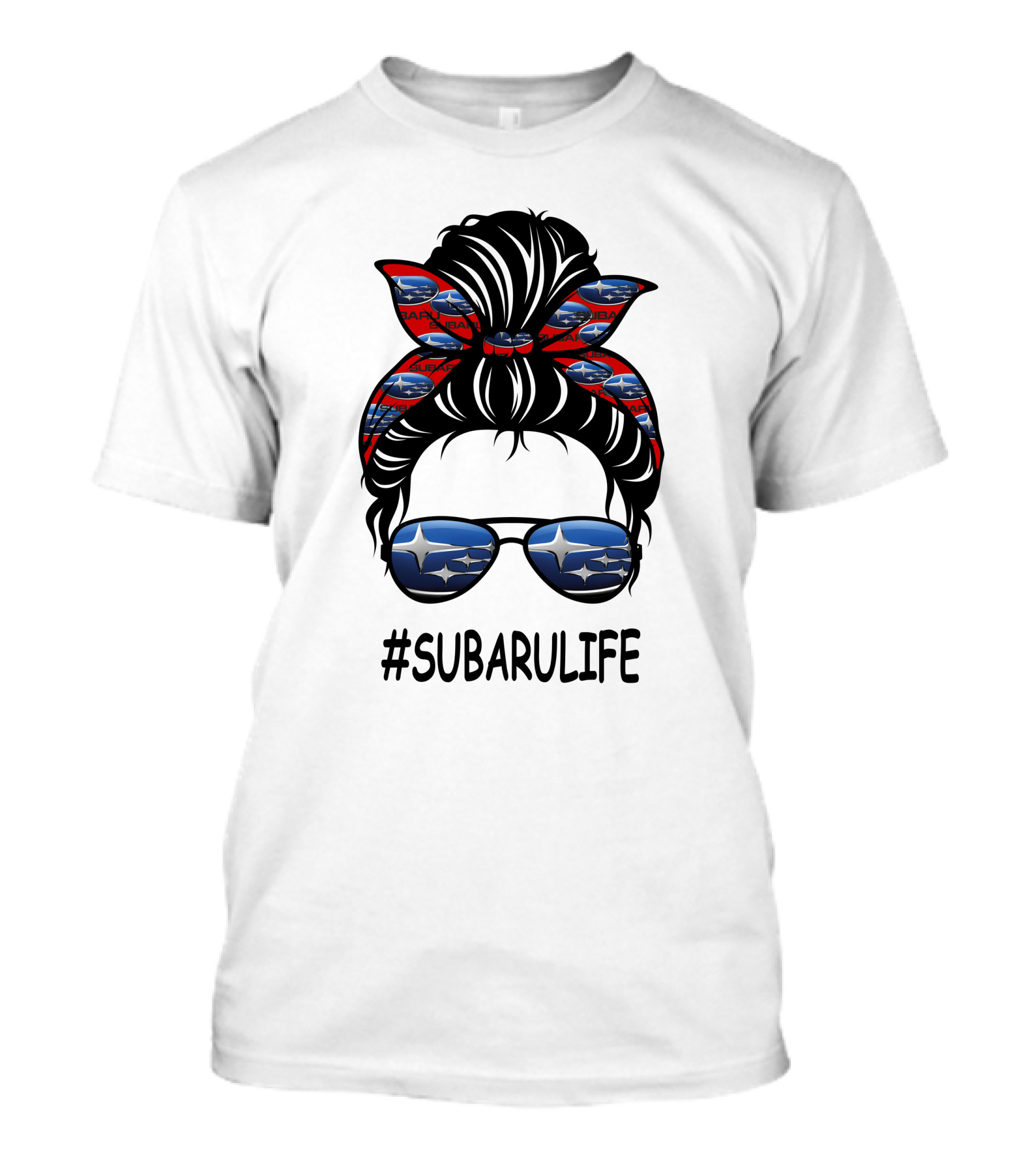 SUBARULIFE Bandana And Sunglasses Icon With Subaru T-Shirt