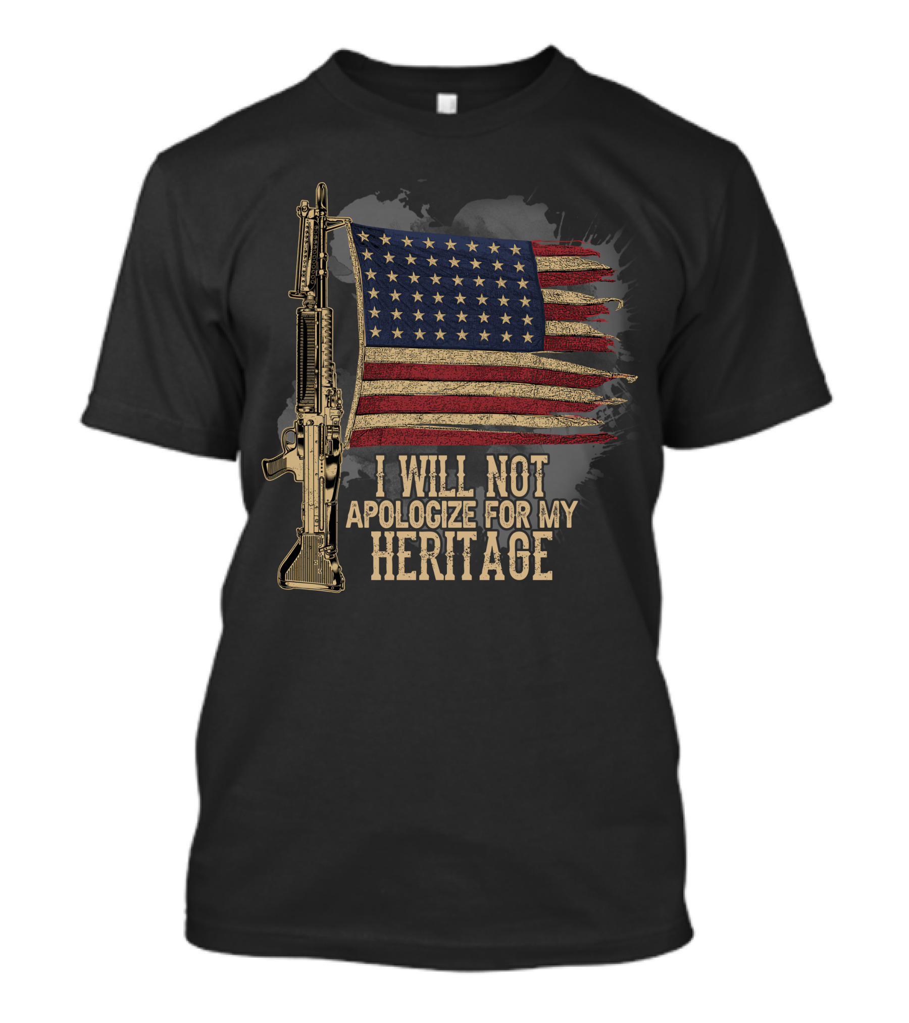 I WILL NOT APOLOGIZE FOR MY HERITAGE FLAG AND RIFLE T-Shirt