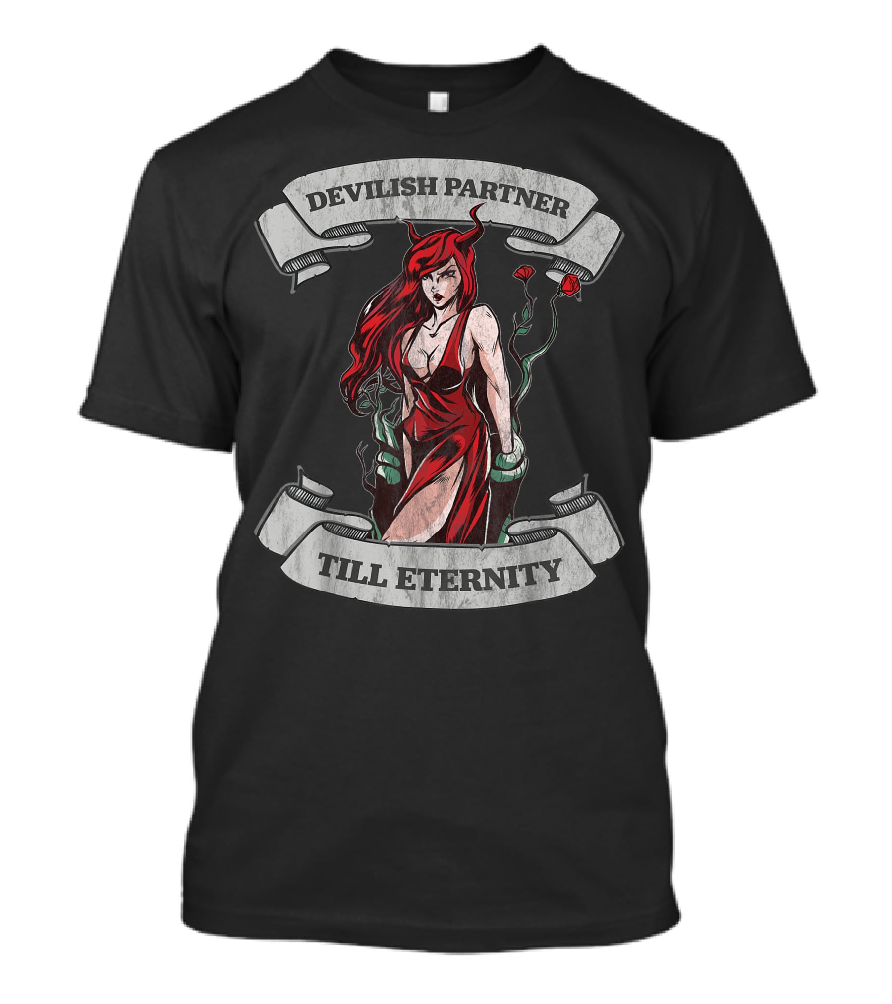 Devilish Partner Till Eternity Demon Succubus Couple T-Shirt