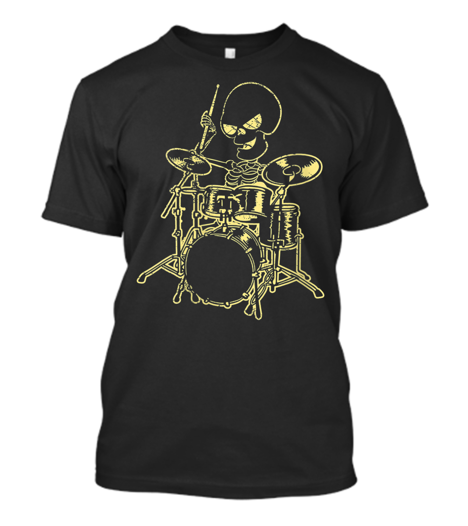 Skeleton Drummer Rock And Roll Percussionists Musician T-Shirt