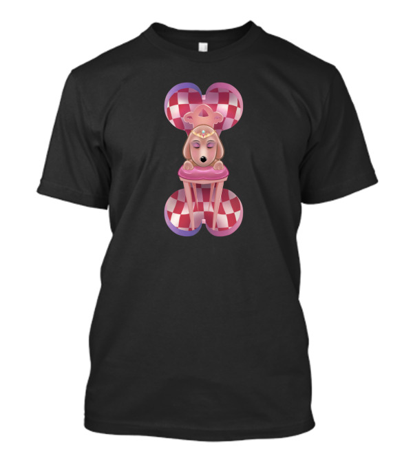 Puppy Sphinx Pink Chess Crown Fantasy T-Shirt