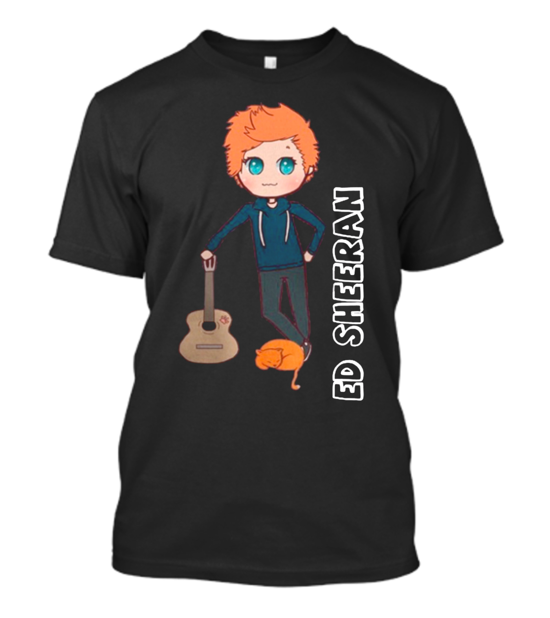 Ed Sheeran Cute Cat Guitar T-Shirt
