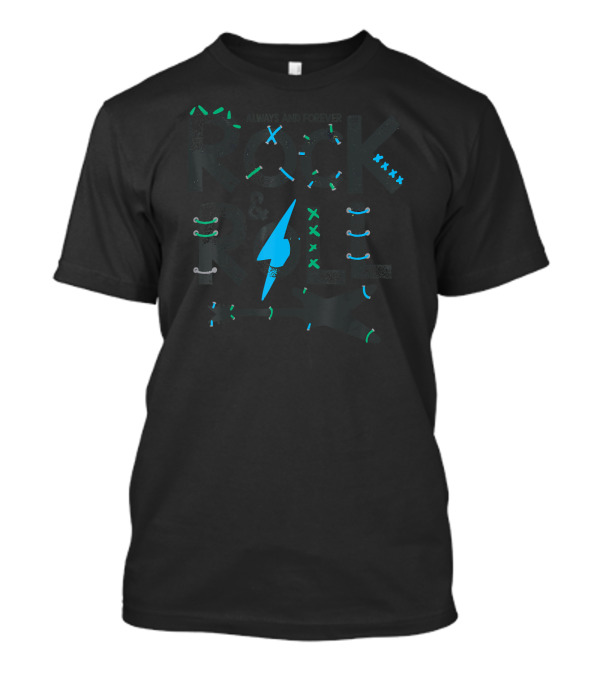 Always And Forever Rock And Roll Lightning Guitar T-Shirt