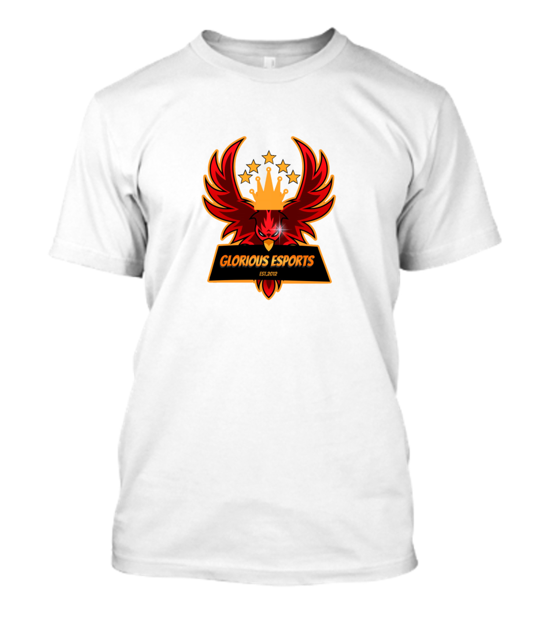 Glorious Esports Est.2012 Crowned Red Phoenix With Stars T-Shirt