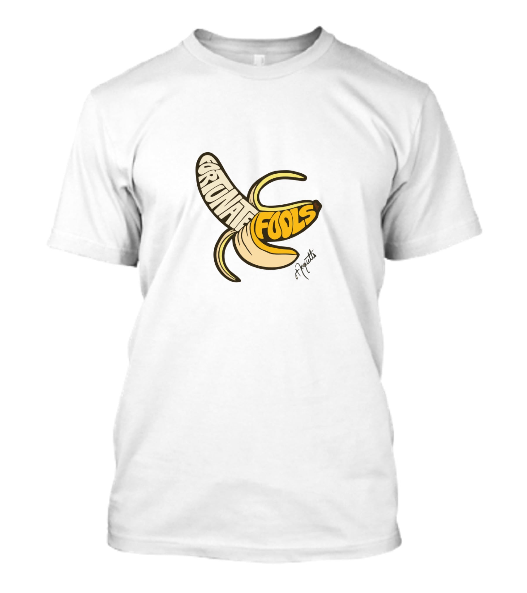 Fortunate Fools Banana Art By Franks T-Shirt
