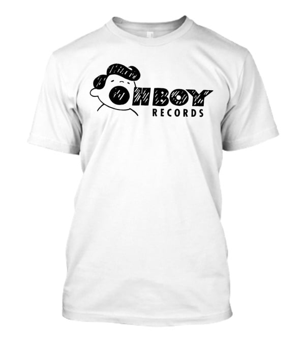 Oh Boy Records Cartoon Character Sketch T-Shirt