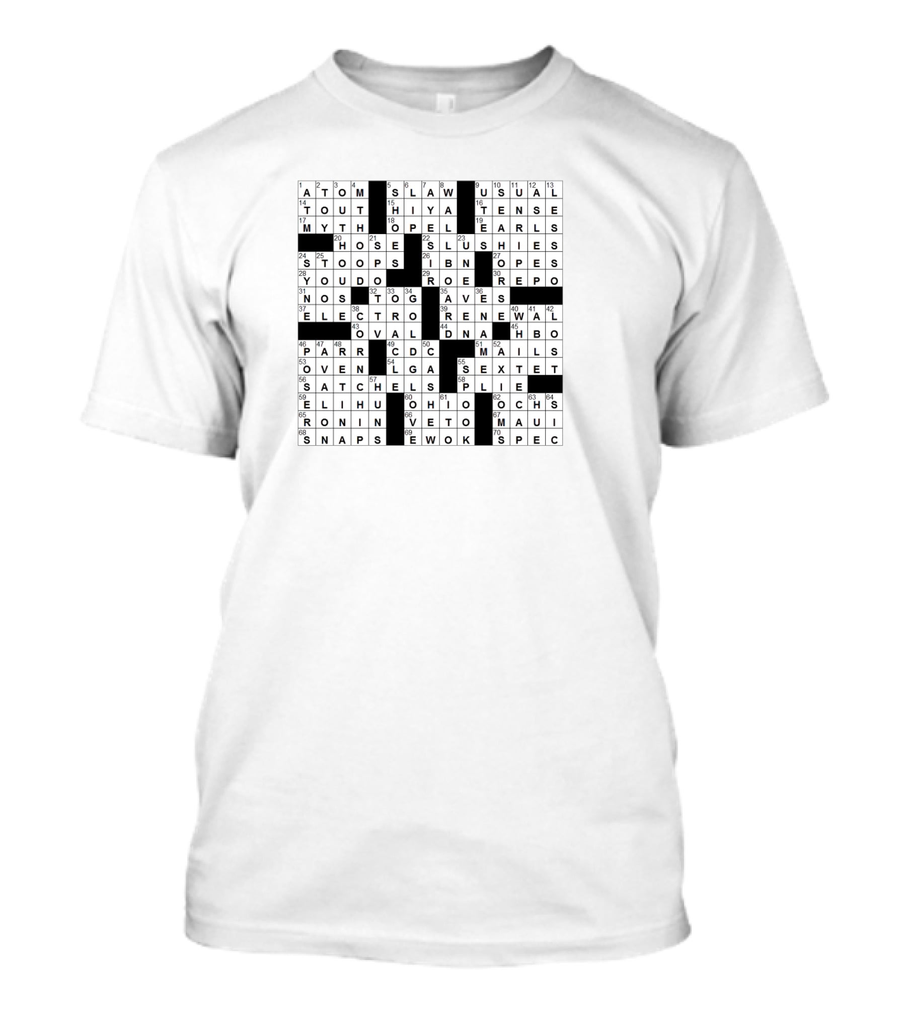 Legendary Electro Crossword Clue Puzzle Atomic Youth Hips Renewal Ronin Spec T-Shirt