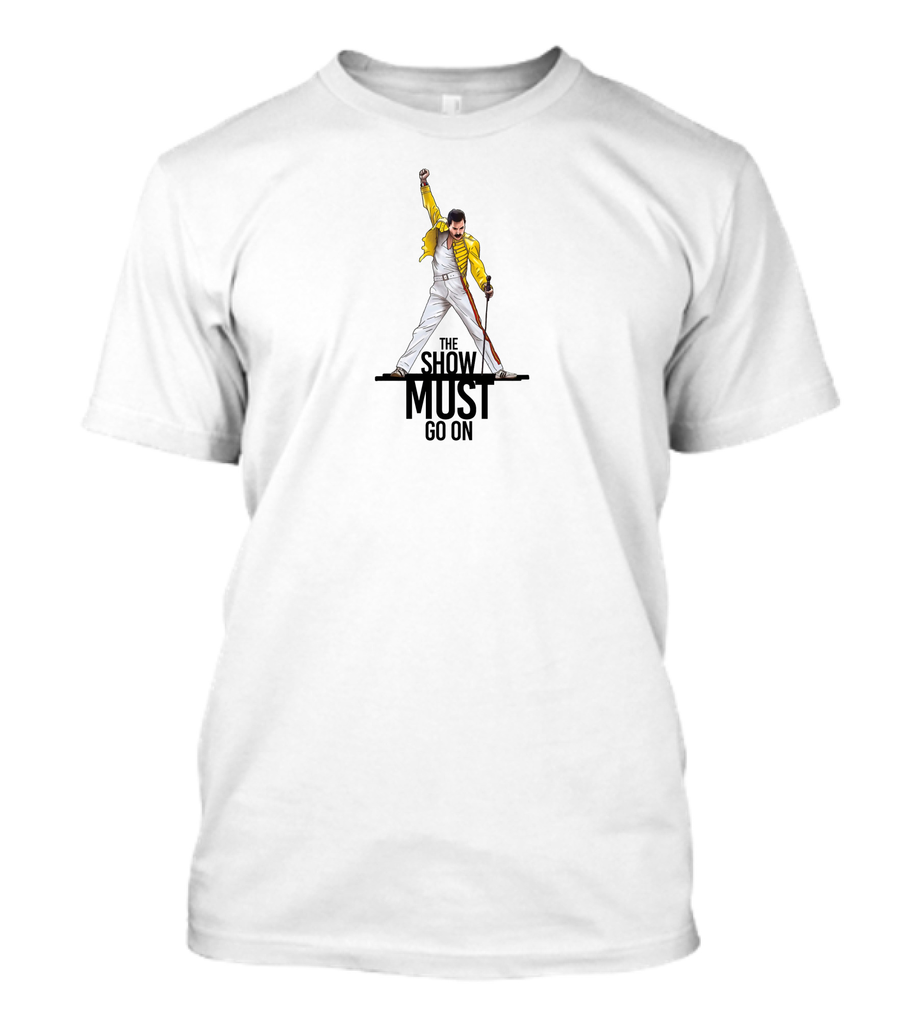The Show Must Go On Iconic Yellow Jacket Pose T-Shirt