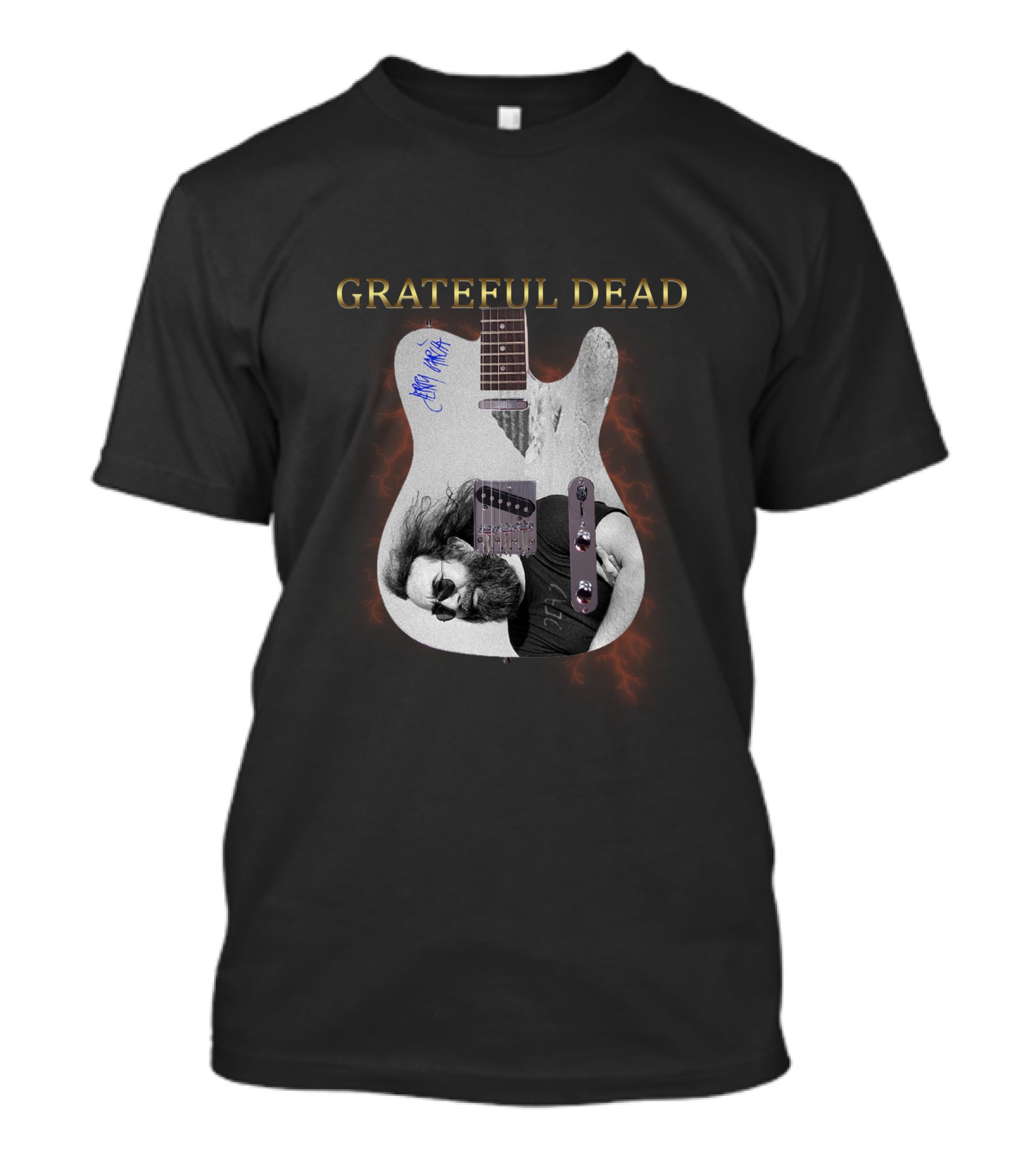 Grateful Dead Jerry Garcia Signature Guitar T-Shirt