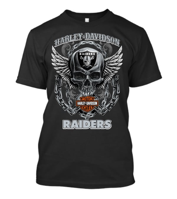 Harley Davidson Raiders Motorcycles Nfl Las Vegas Raiders T-Shirt
