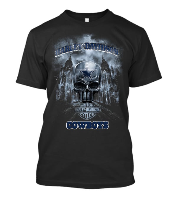 Harley Davidson Motor Cycles Dallas Cowboys Hdm1 Nfl Dvt M1Hd0415 T-Shirt