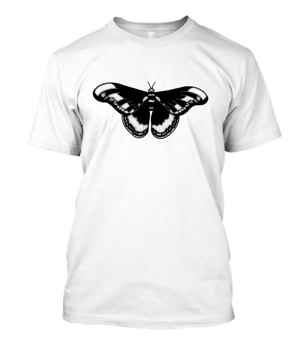 Dotwork Mother Butterfly Monochrome T-Shirt