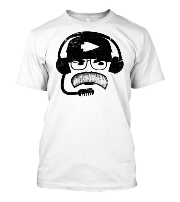 Kansas City Coach Headset Angry Face Arrowhead Cap T-Shirt