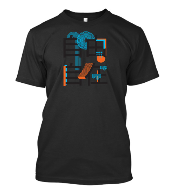 Be Carefree Vibrant Abstract Geometric T-Shirt