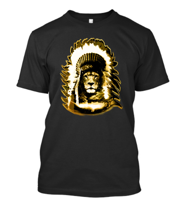 Lion Chief Golden Rule Tribal Headdress T-Shirt