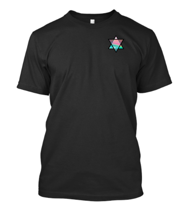 Chee Knee Pastel Star Of David Pocket T-Shirt