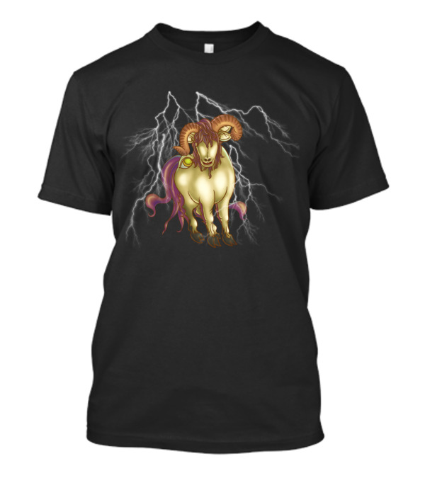 Lightning Ram Creature With Horns - Chinese Monster T-Shirt