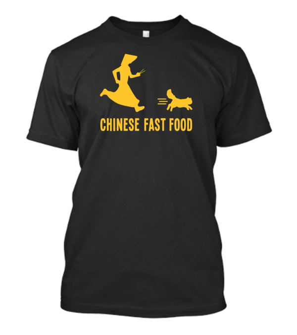 Chinese Fast Food Chopsticks Chase Cat T-Shirt