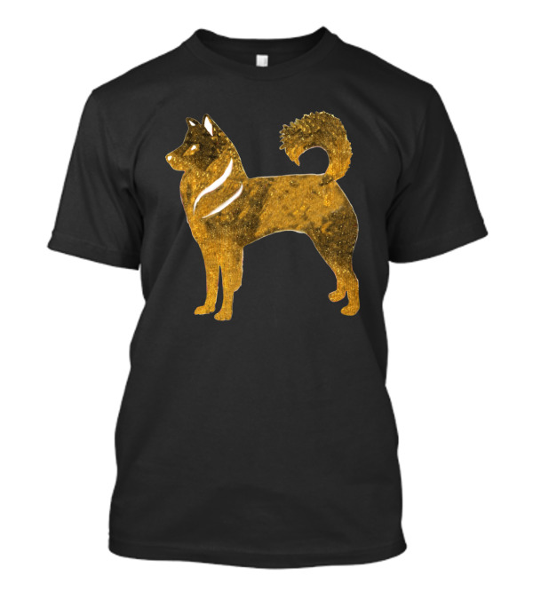 Golden Husky Dog Silhouette For Chinese New Year Celebrations T-Shirt