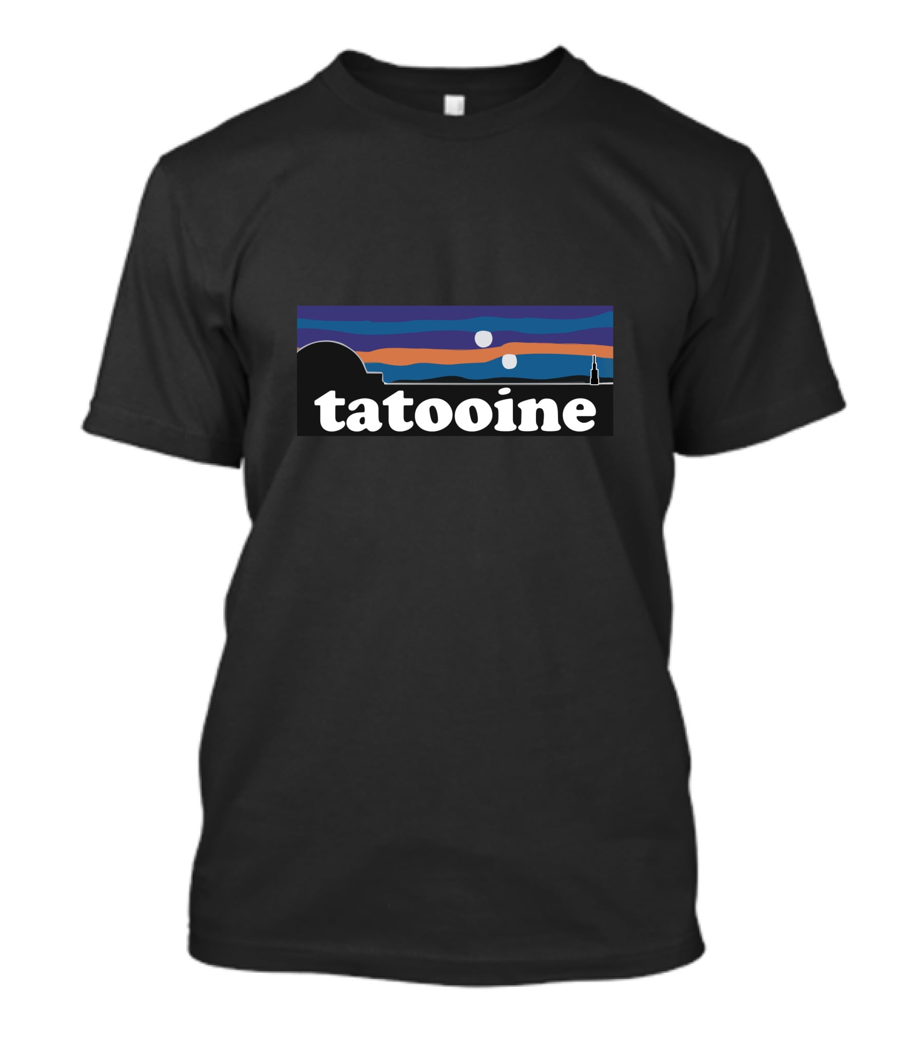 Tatooine Desert Sunset With Twin Moons Scene T-Shirt