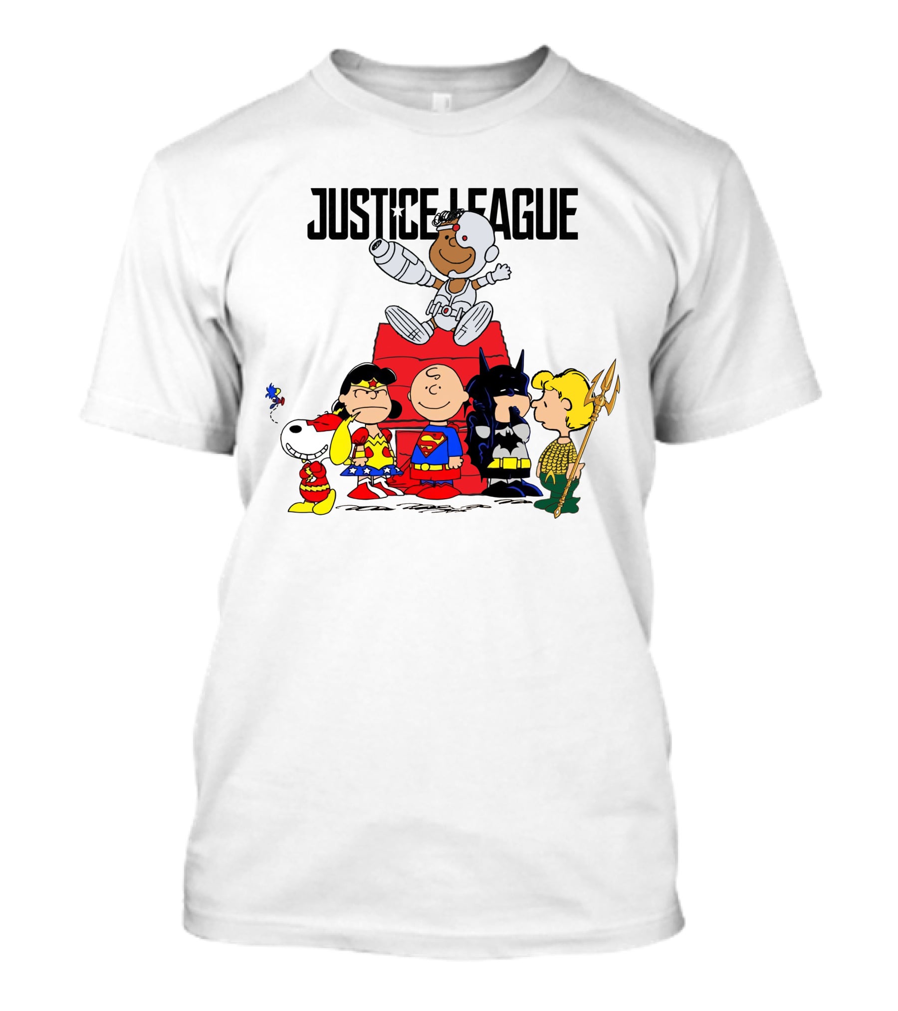 Justice League Peanuts Crossover Charlie Brown Superheroes T-Shirt