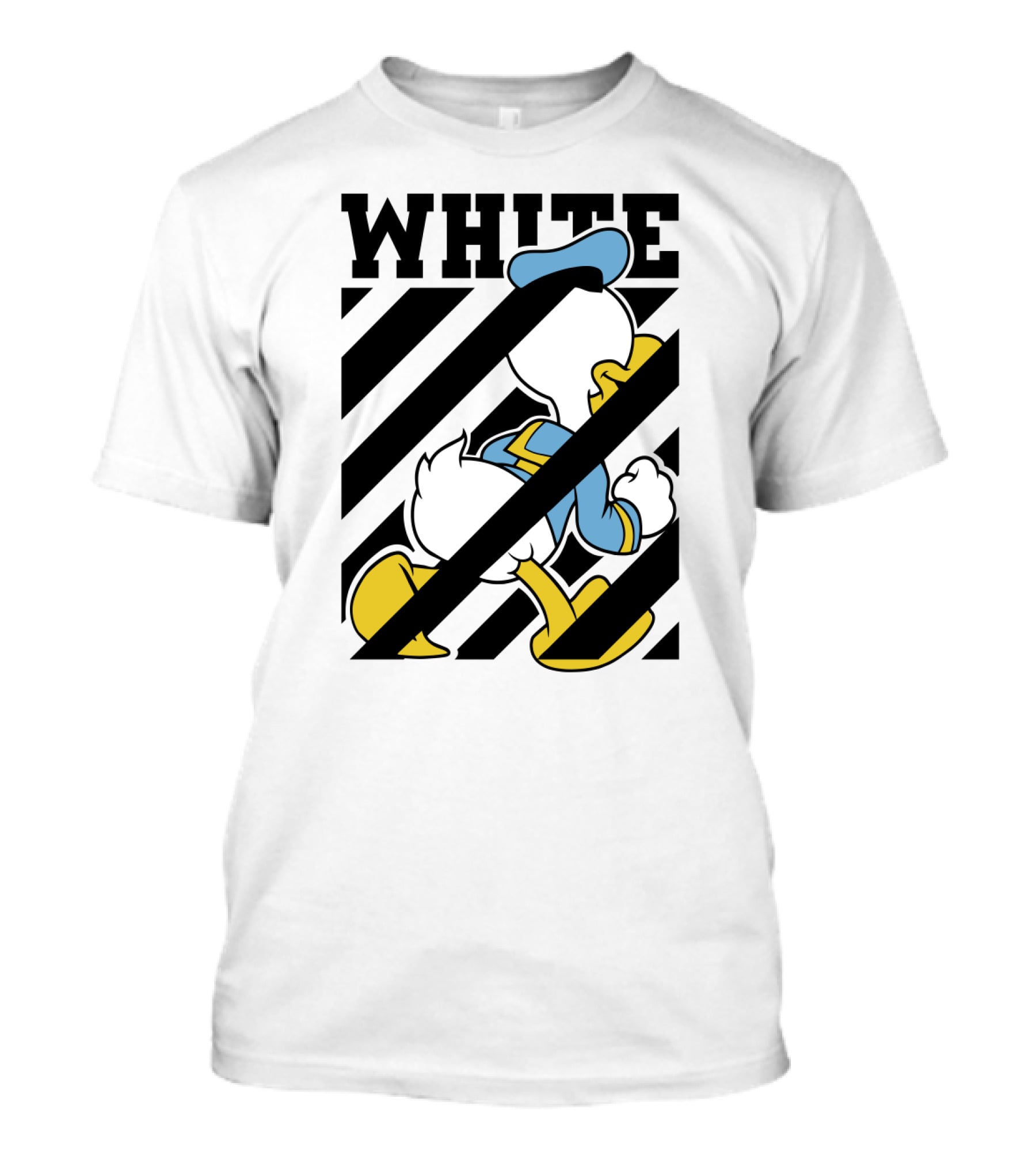 Donald Duck Off-White Stripes T-Shirt