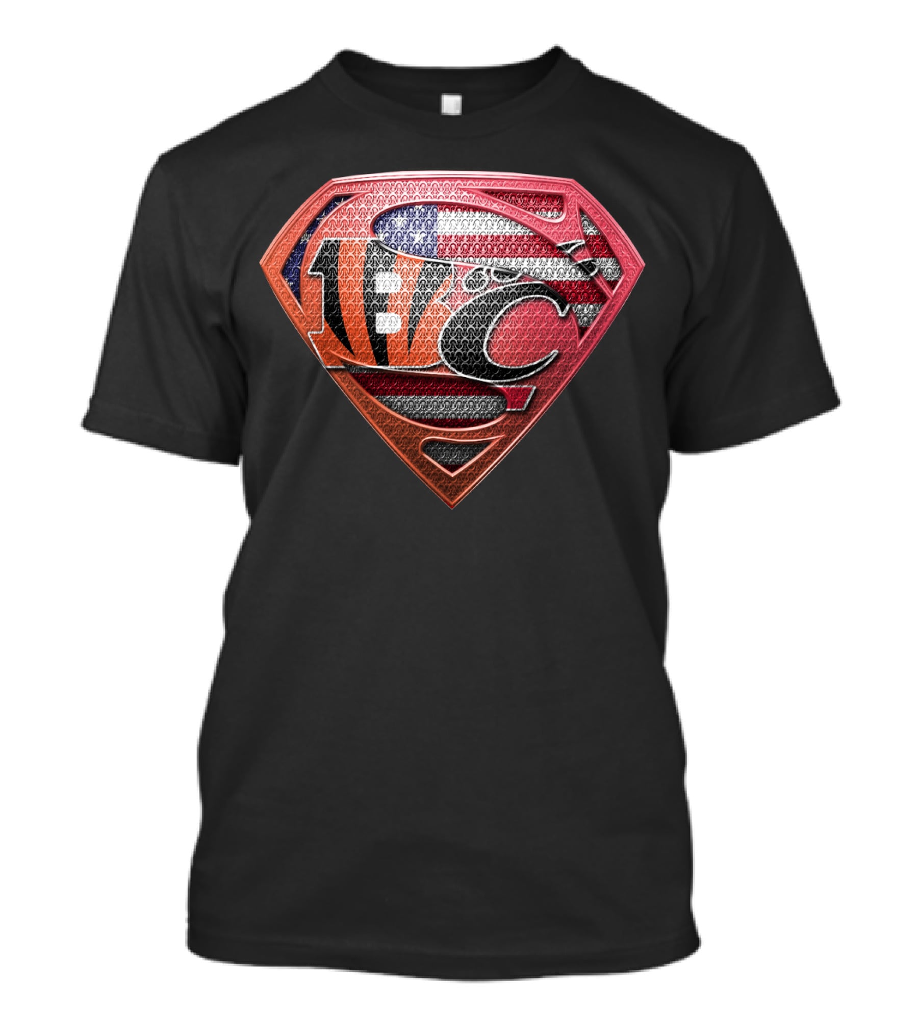 Nfl Afc Superman Shield With American Flag And Superhero T-Shirt