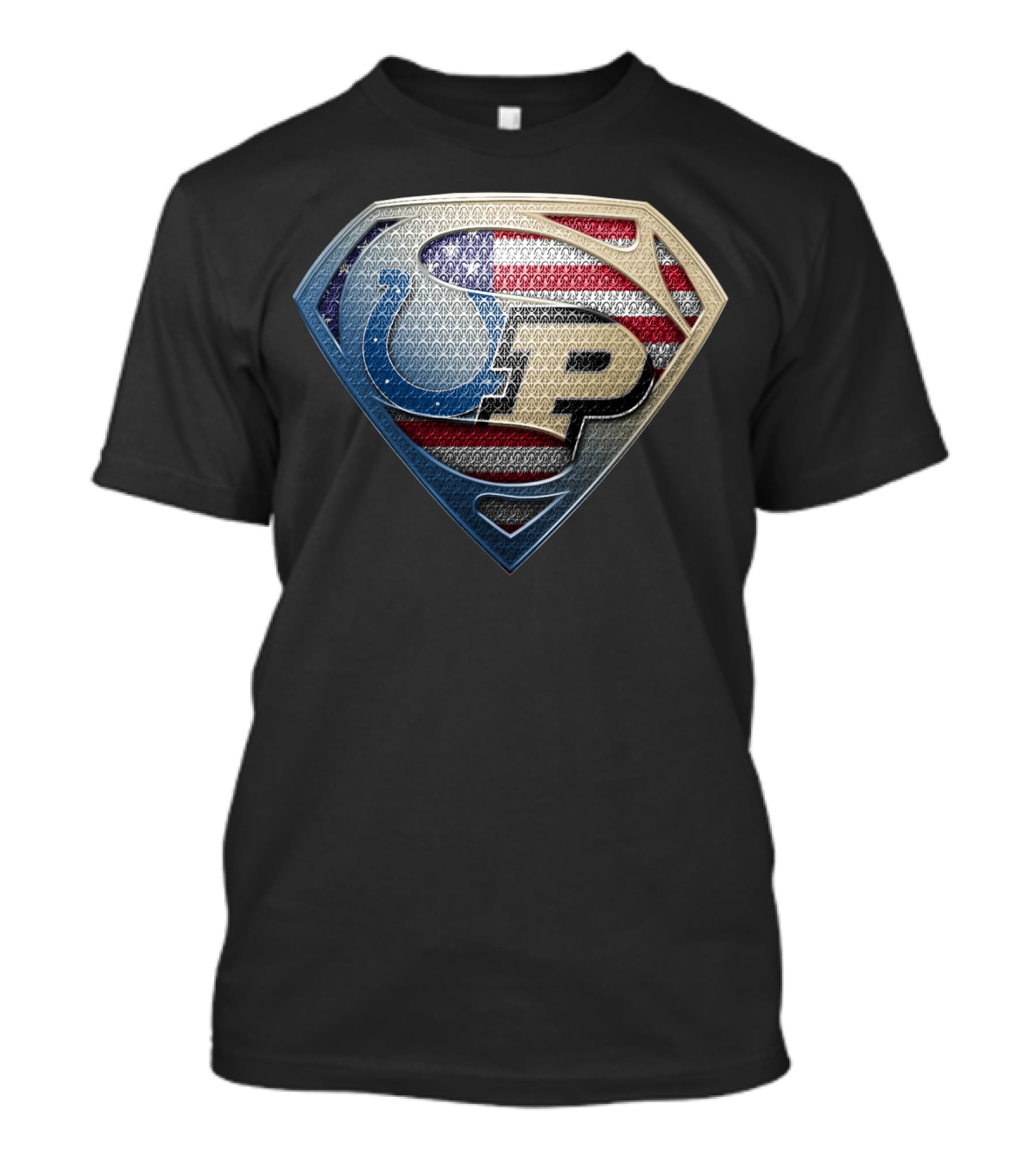 Indianapolis Colts Purdue Boilermakers Usa Flag Superman Shield T-Shirt