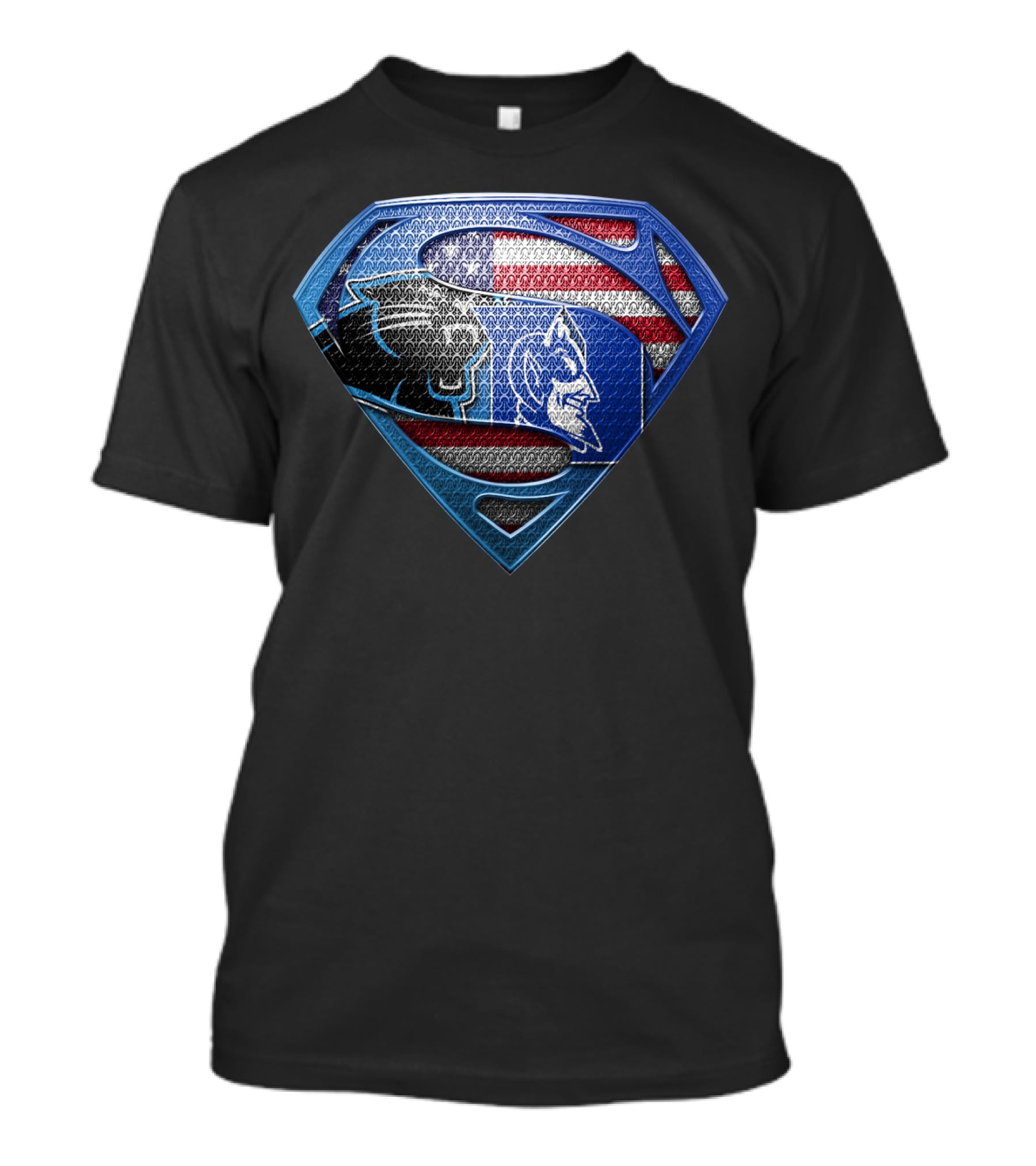 Panther Blue Devil American Flag Superman T-Shirt
