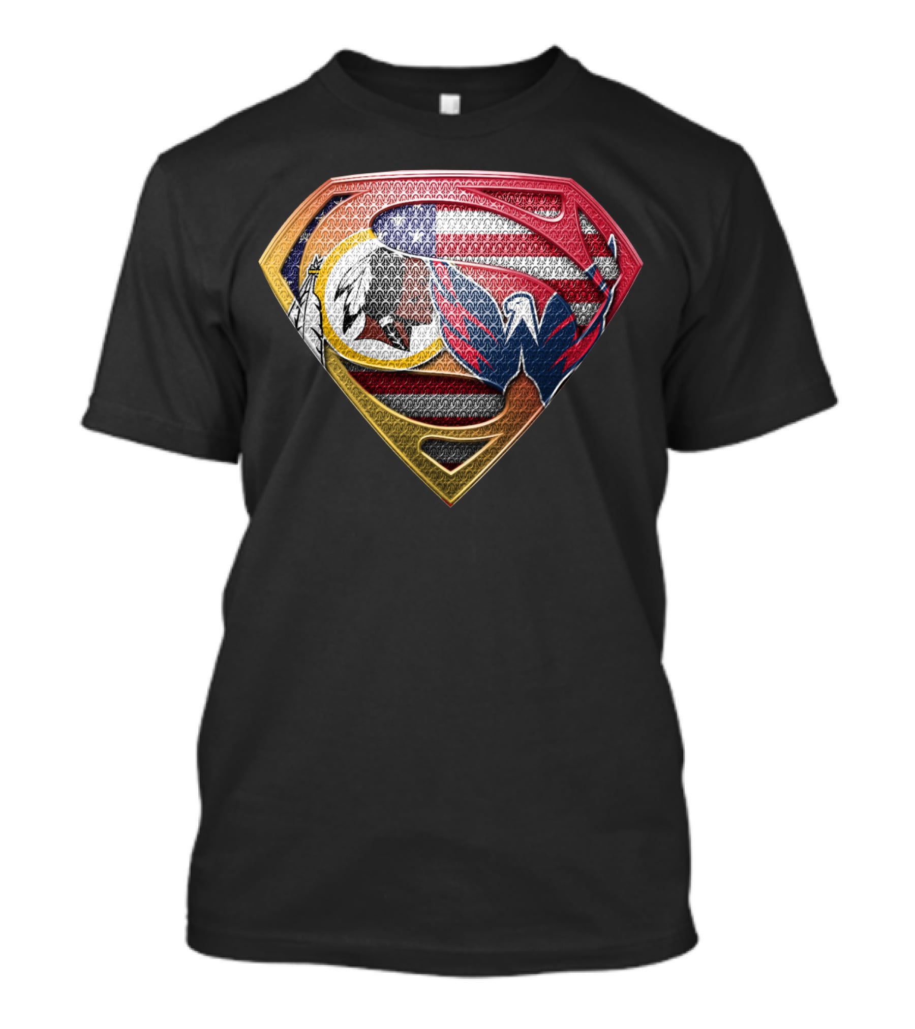 Washington Dc Sports Team Logos Superman Shield T-Shirt