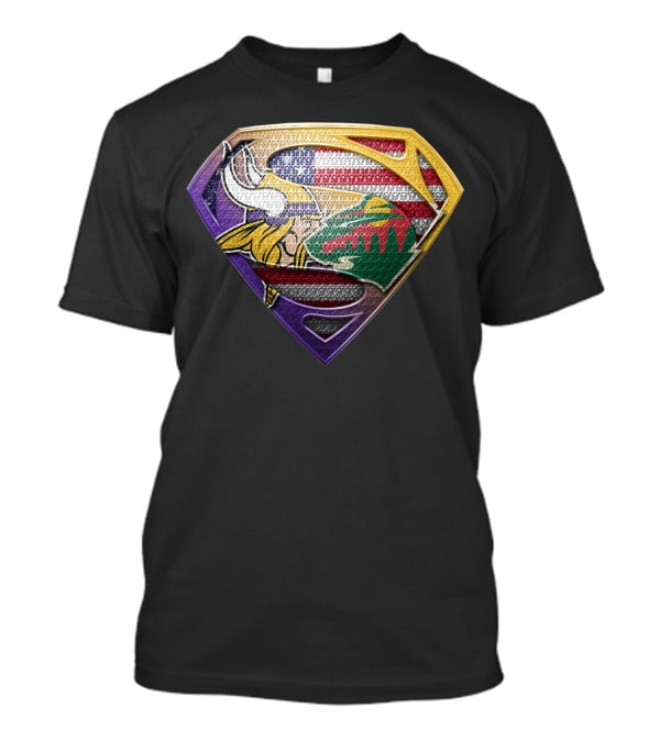 Vikings Wild Super Shield American Flag Fusion T-Shirt