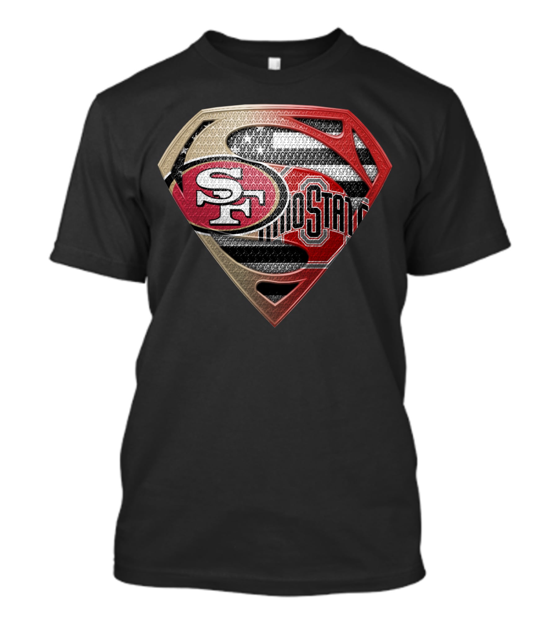 San Francisco 49ers Ohio State Superman Logo Mashup T-Shirt