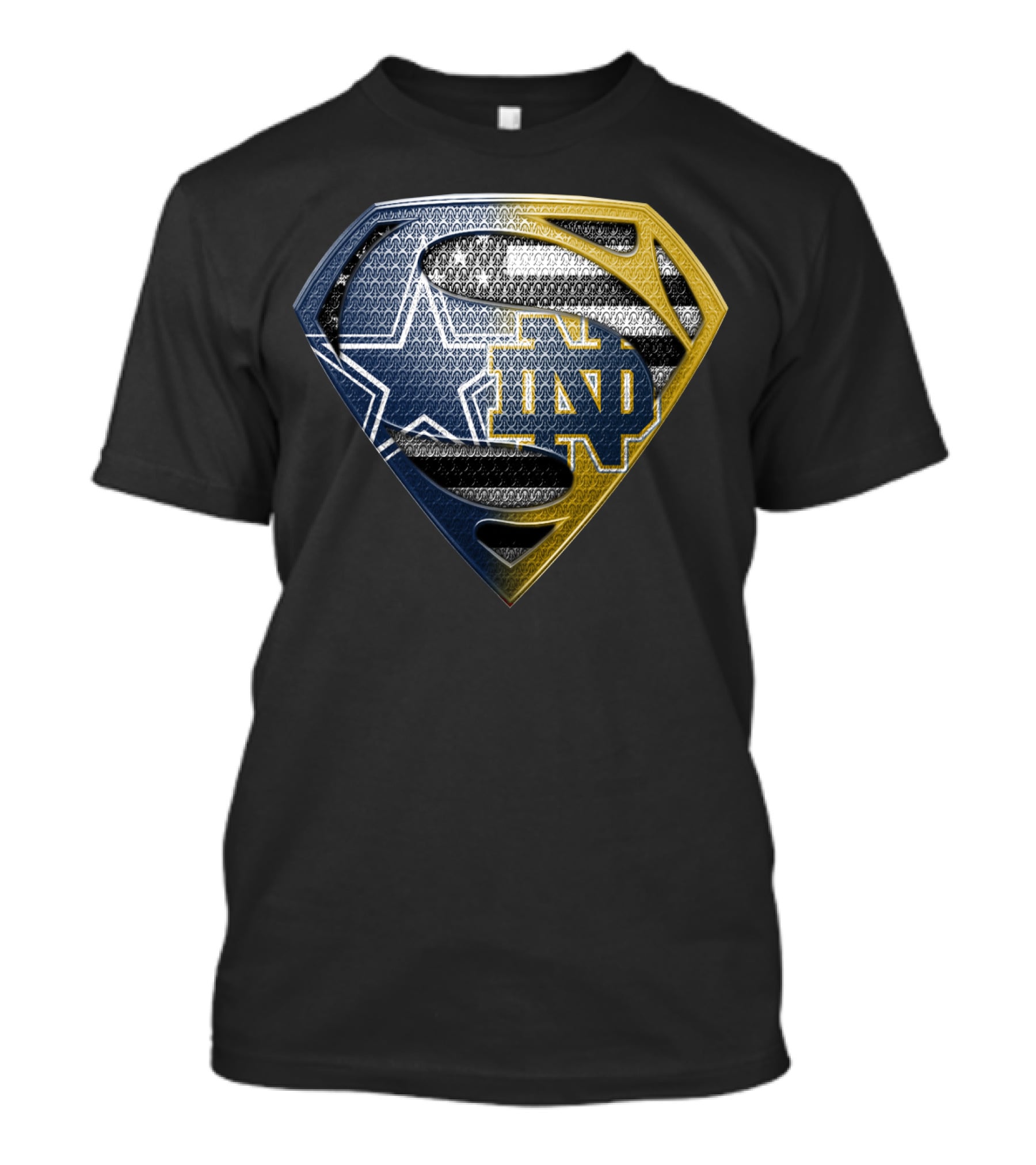 Notre Dame Dallas Cowboys Superman Shield T-Shirt