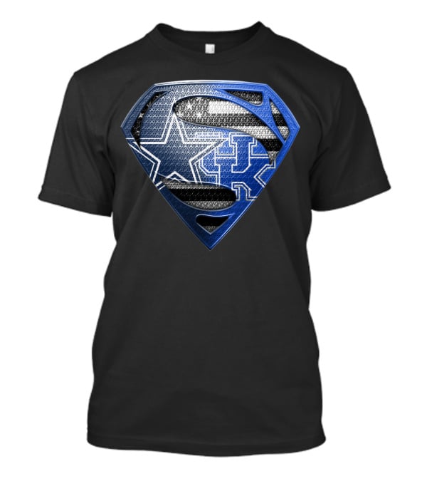 Dallas Kentucky Superman Shield Football Basketball T-Shirt