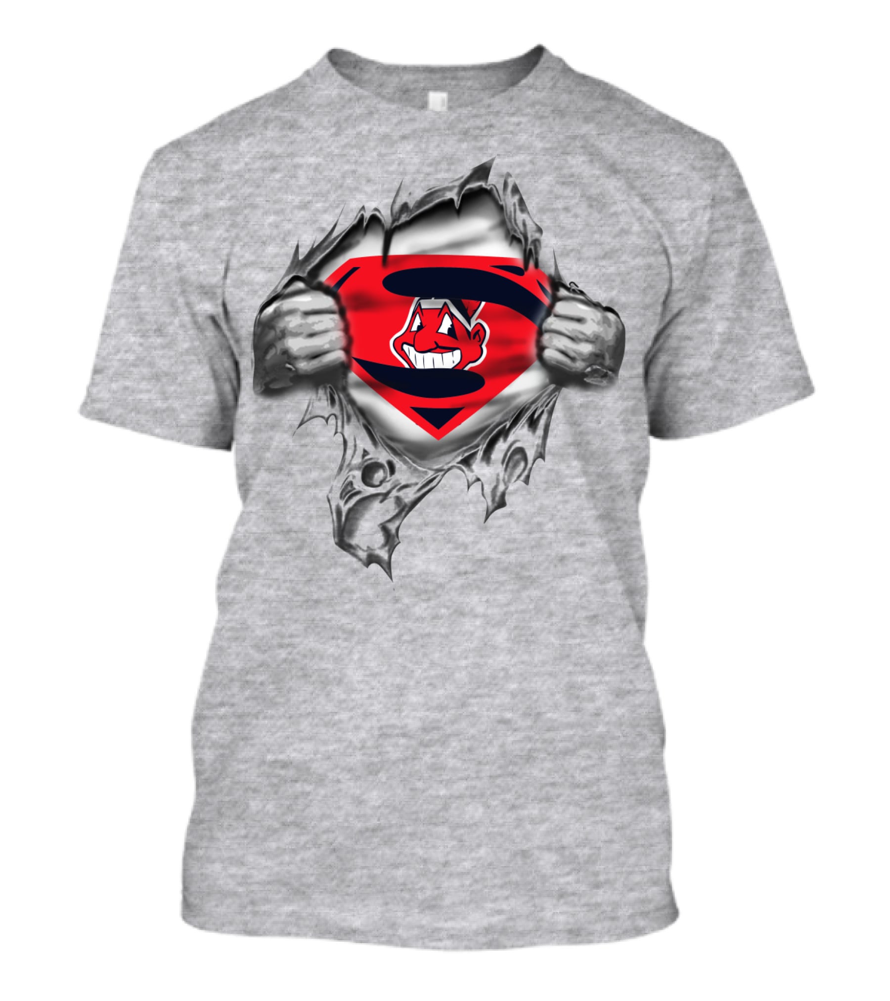 Superman Cleveland Baseball Chief Wahoo Logo Spmxa030 T-Shirt