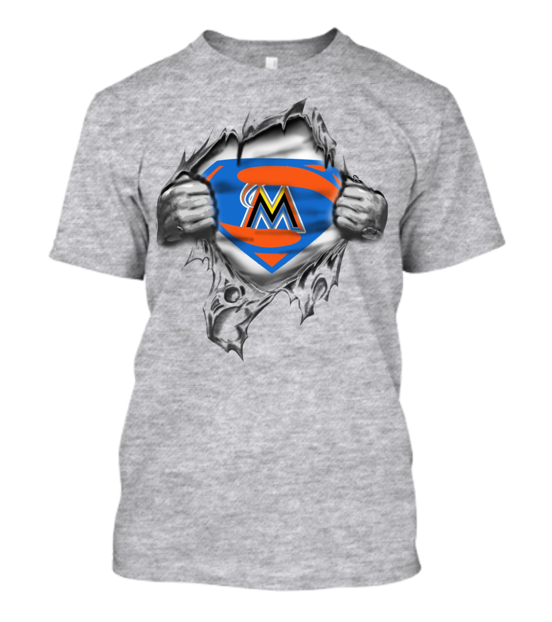Miami Marlins Super Logo Reveal T-Shirt