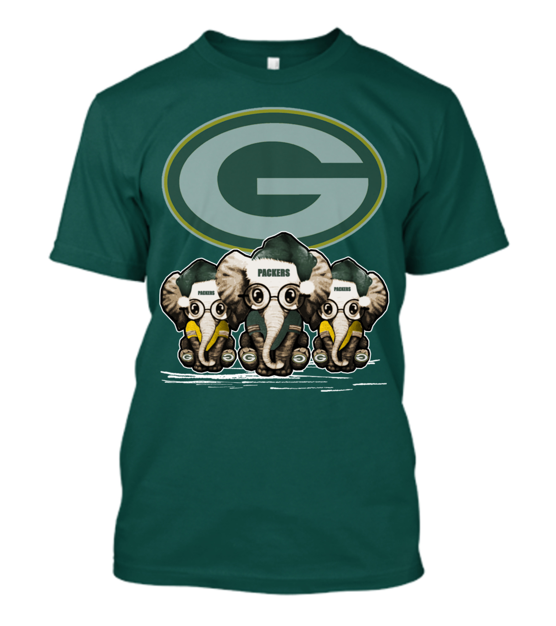 Green Bay Packers Elephants Logo Packers T-Shirt