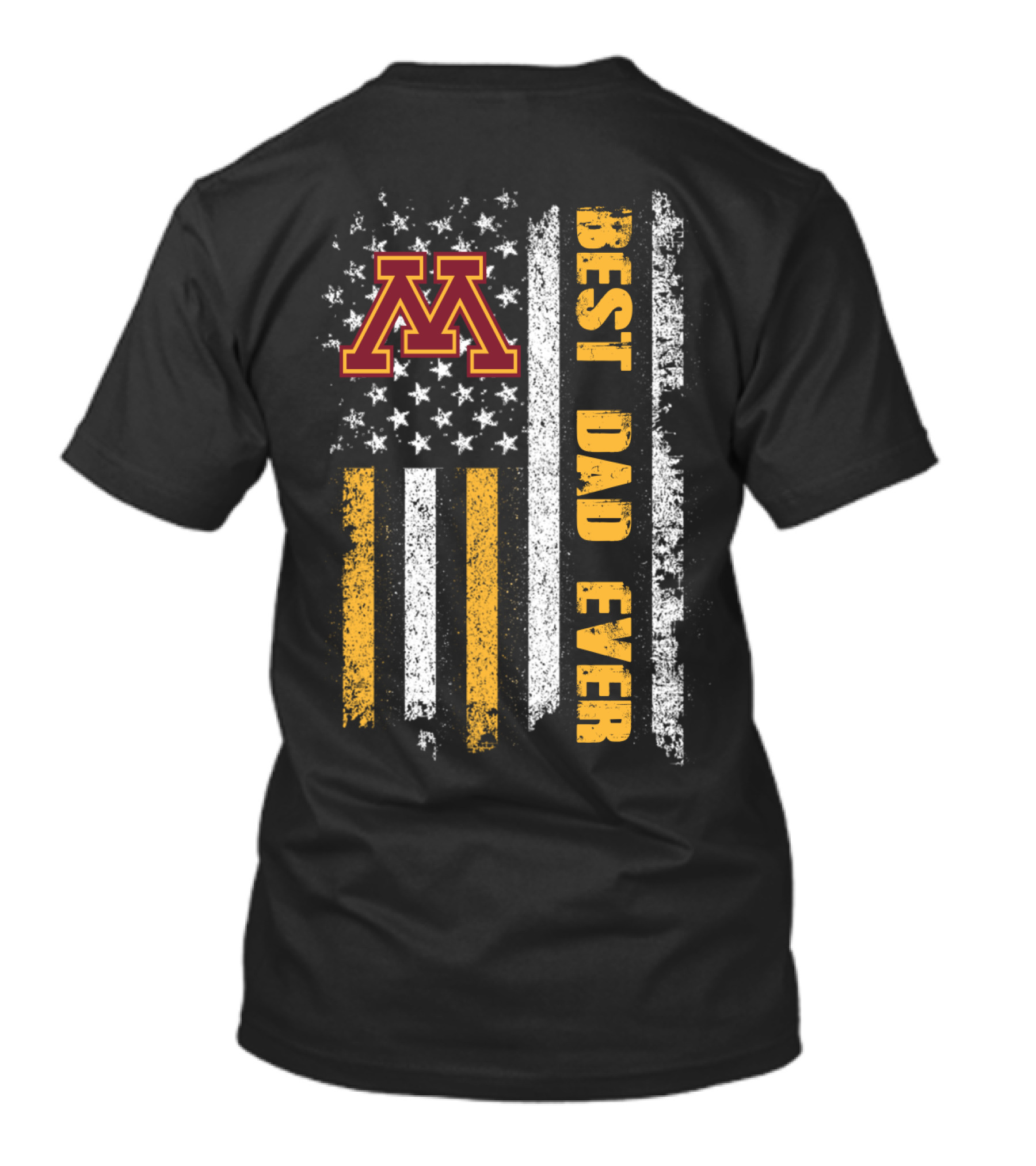 Minnesota Golden Gophers Best Dad Ever Usa Flag Evd 051 T-Shirt