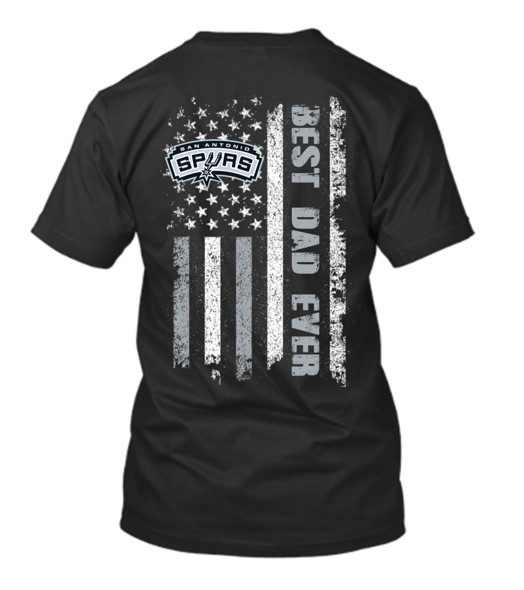 San Antonio Spurs Best Dad Ever American Flag Evd 102 T-Shirt