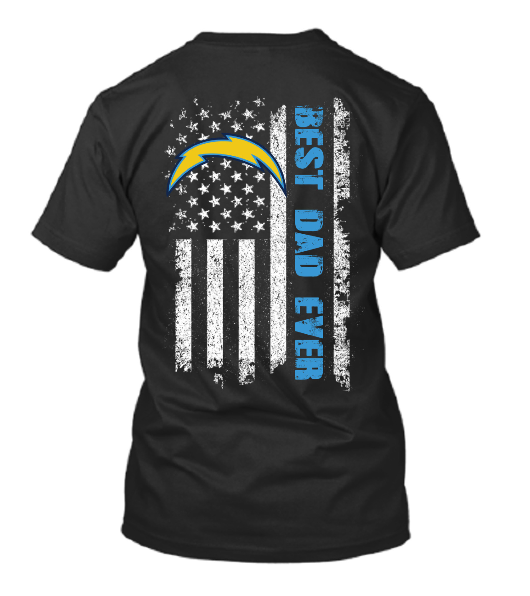Best Dad Ever Chargers Flag T-Shirt