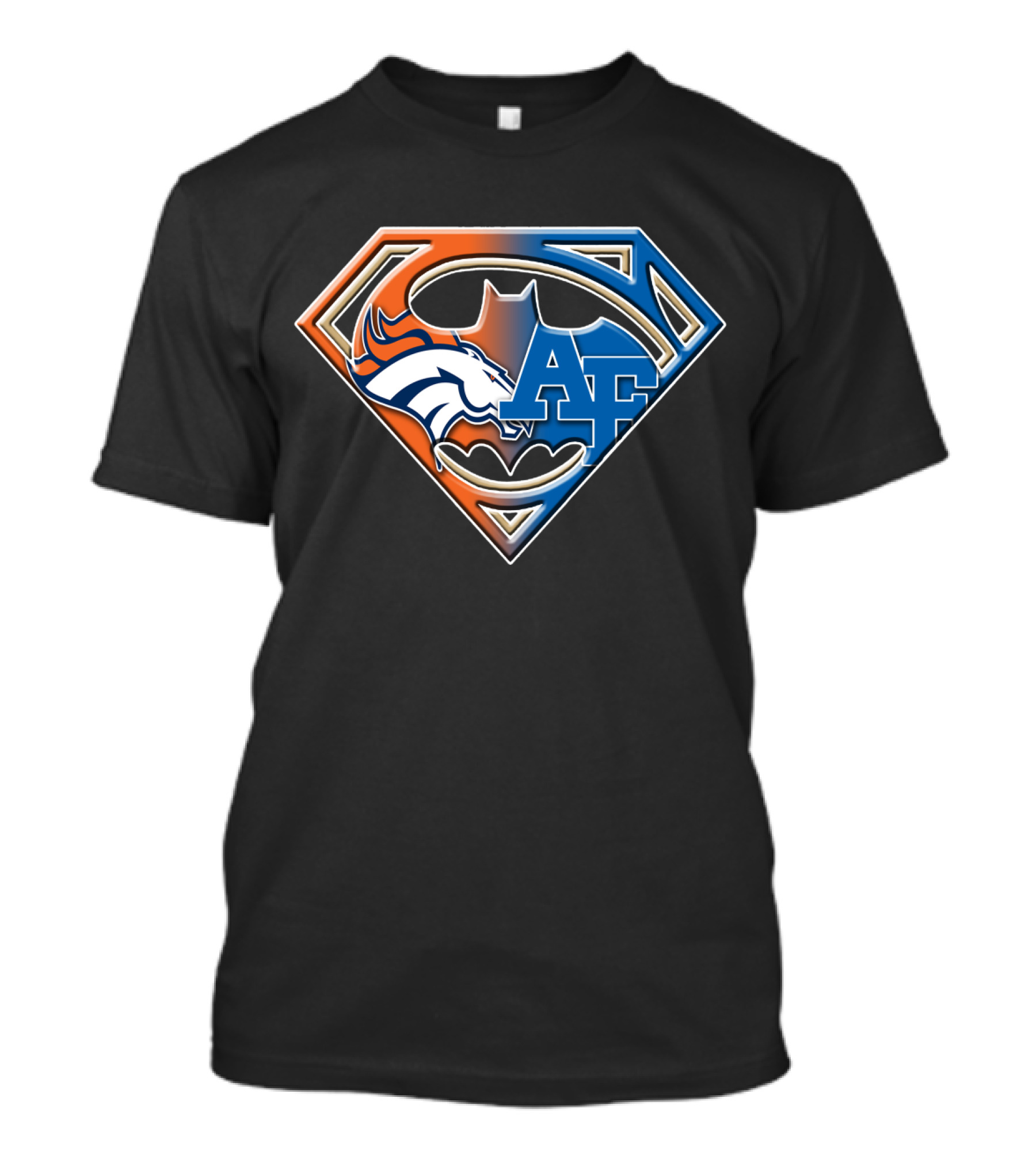 Denver Broncos Air Force Batman Superhero Shield Logo Bat 015 T-Shirt