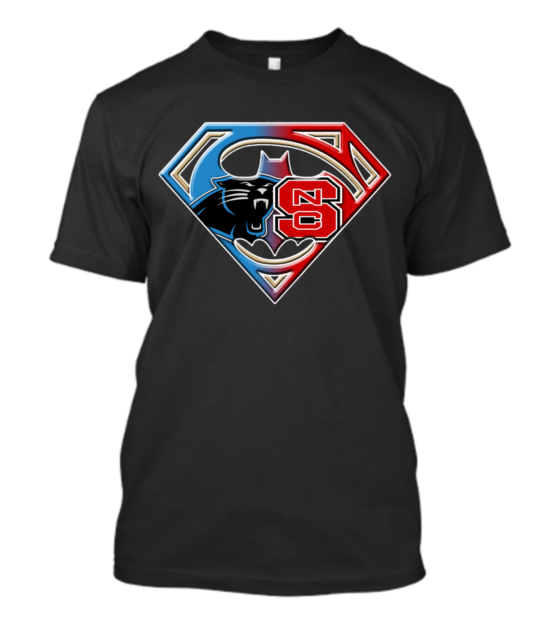 Carolina Panthers Nc State Superman Logo Bat 087 T-Shirt
