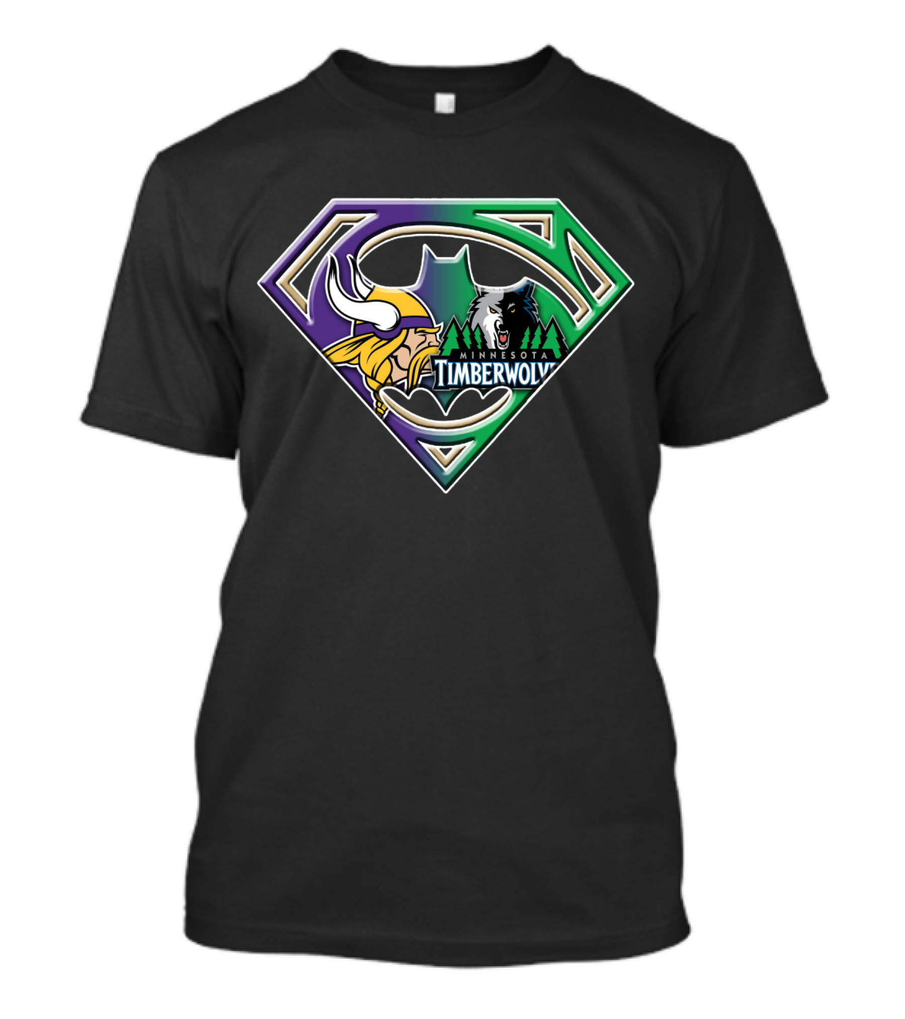 Minnesota Timberwolves Viking Superman T-Shirt